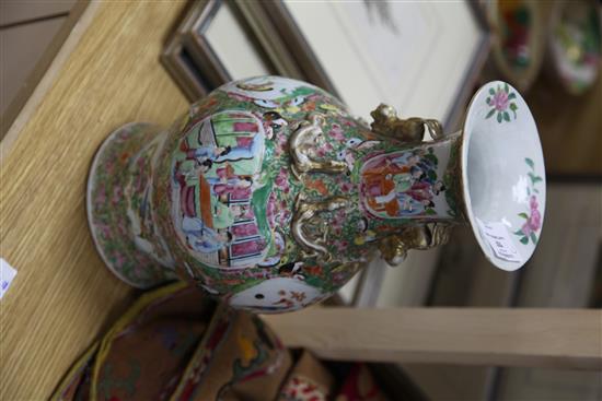 A Cantonese vase, 34cm